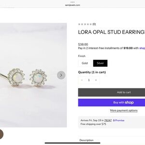 Opal Stud Earrings in Gold and Silver